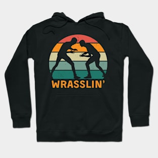 Wrasslin' Retro Sunset Hoodie